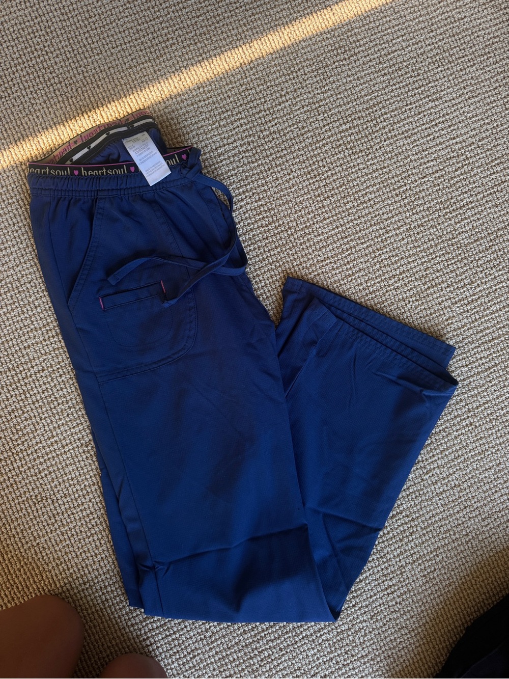 HeartSoul Navy Straight-Leg Scrub Pants